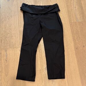 Hatch Black Fold-Over Waist maternity Pants